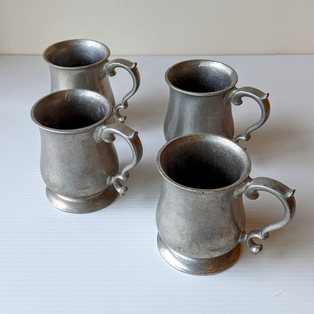 7 store Wilton Pewter Armetale Plough Tavern Coffee Mugs Ceramic Inserts Liberty Bell