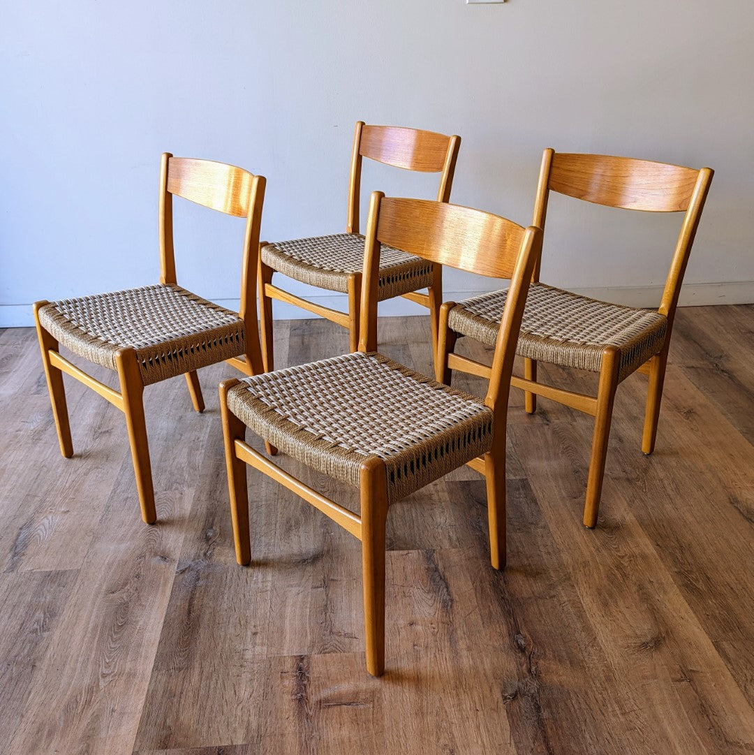 Swedish Modern Dining Chairs, set of 4
