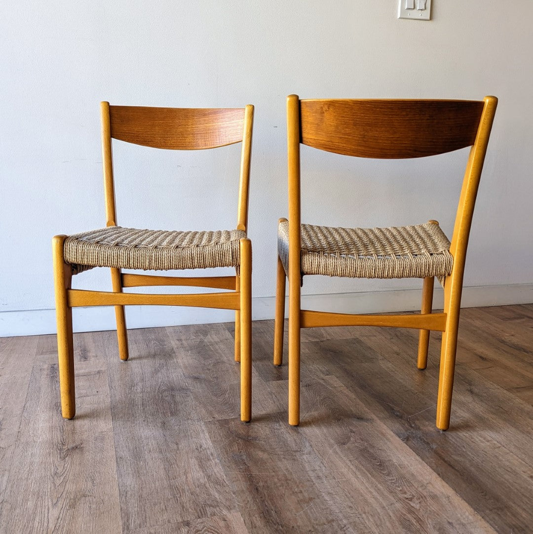 Swedish Modern Dining Chairs, set of 4