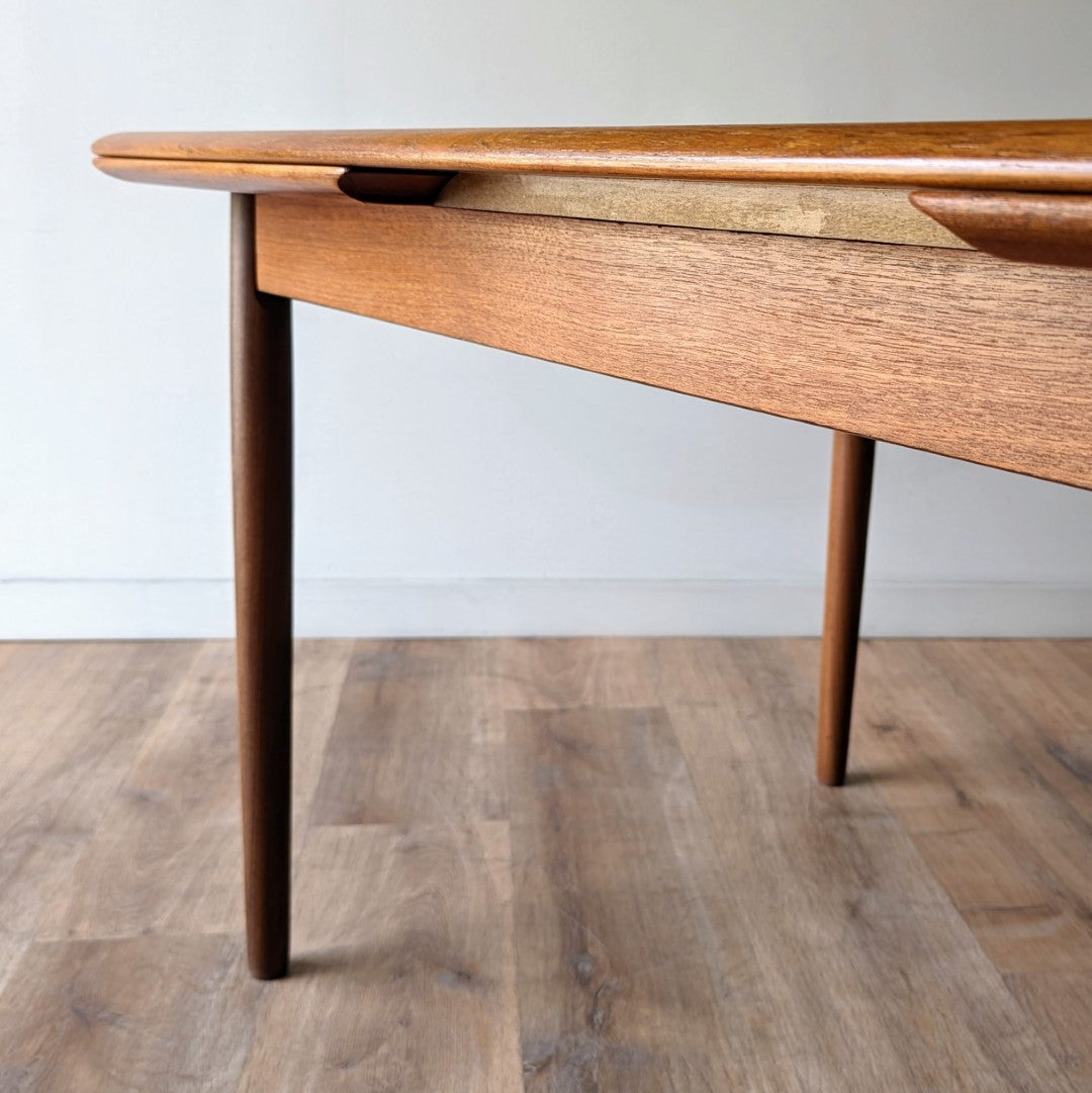 Danish Modern Draw Leaf Dining Table