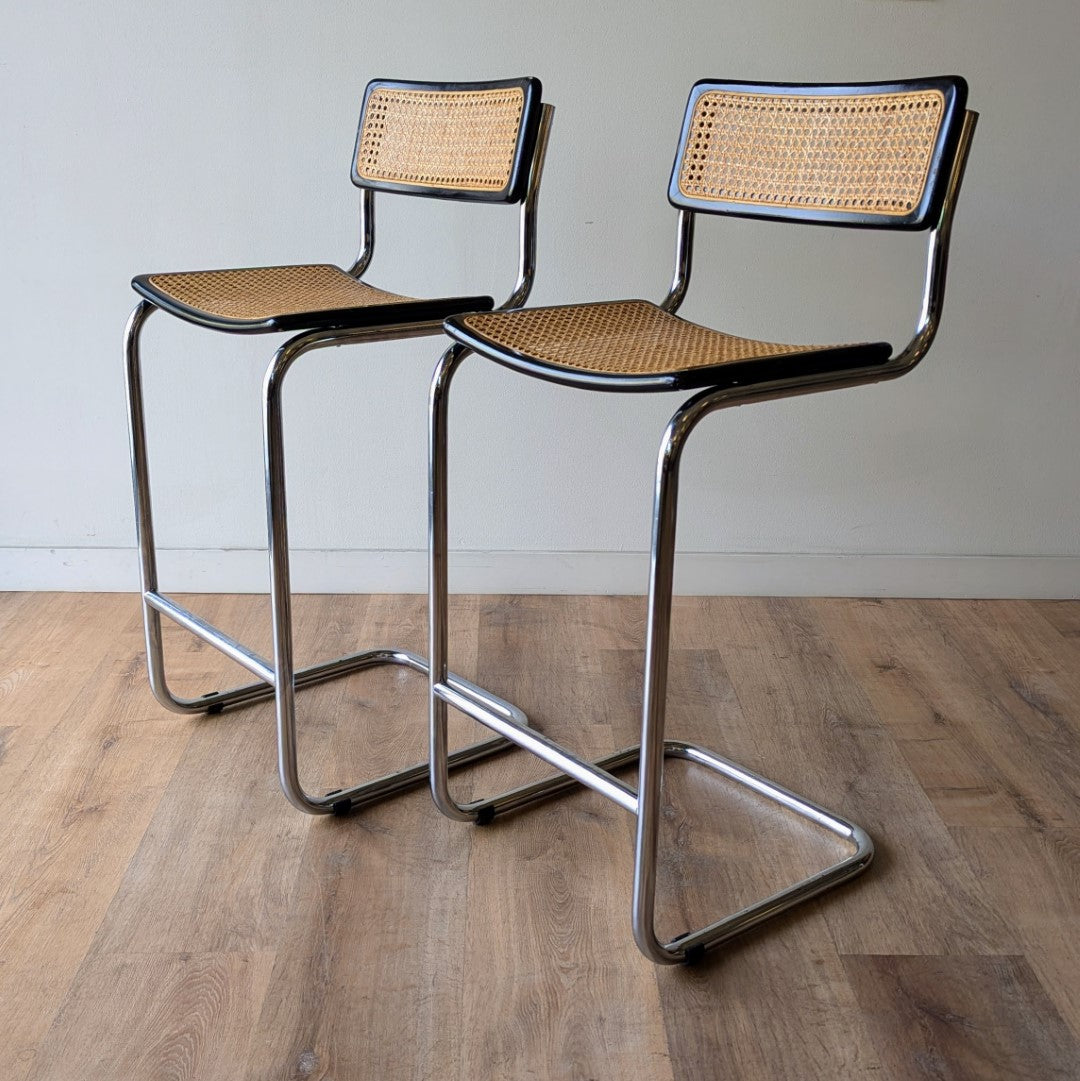 Marcel Breuer 'Cesca' Barstools, a pair